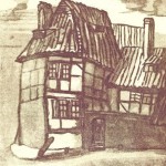 23.7.2011 (Quedlinburg); Aquatinta nach einer Kohlezeichnung von Hildegard Heitefu&szlig; 1963; 350g B&uuml;tten, 50x40cm; Auflage 50, 120,00&euro;