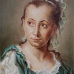 nach Christian Seybold "Bildnis der Tochter", Öl auf Leinwand, kaschiert auf Holz